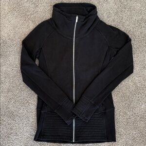 lululemon athletica Black High Neck Full Zip Sweatshirt